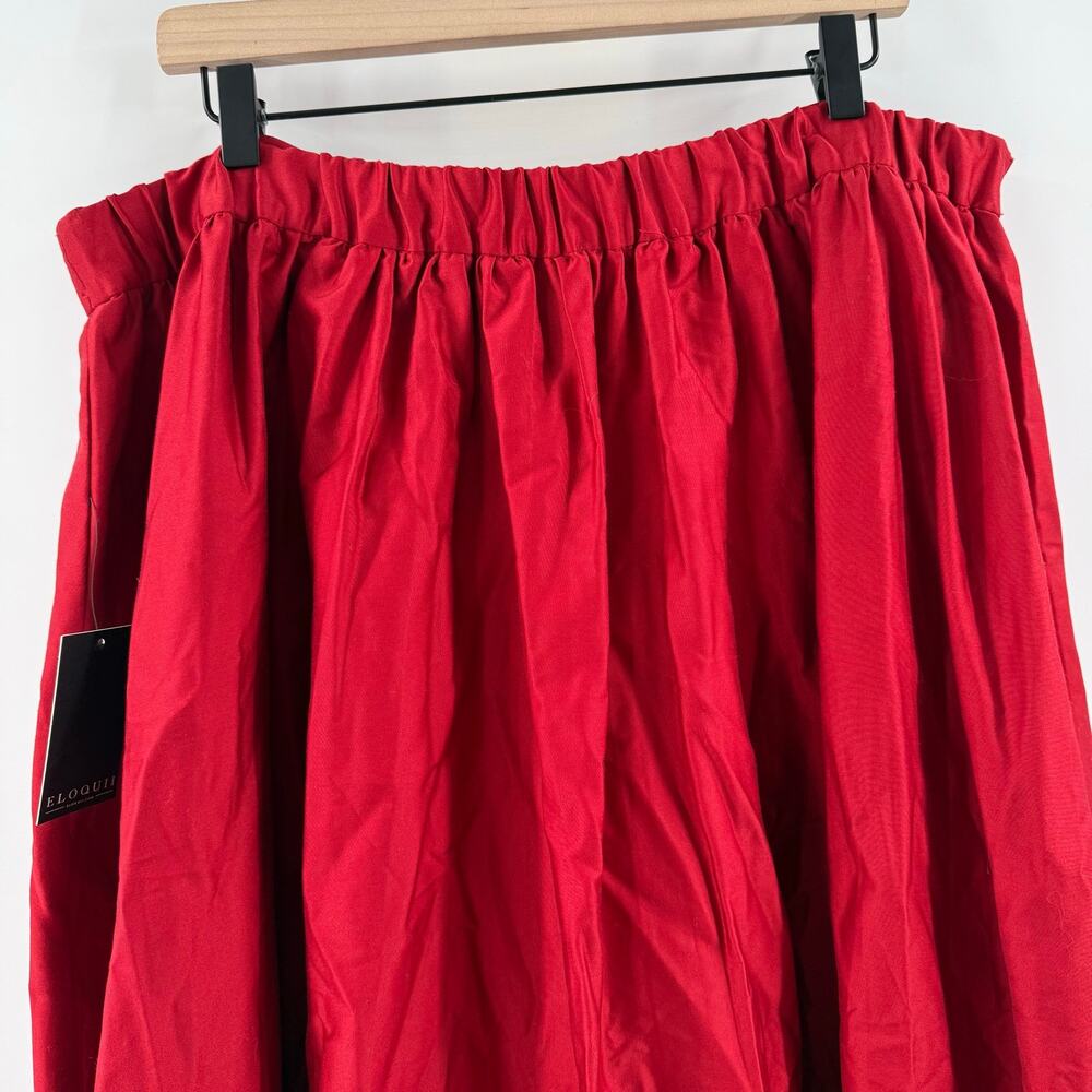 ELOQUII Skirt Women's Size 16 NWT Full A-Line Midi holiday evening occasion plus - Picture 7 of 12